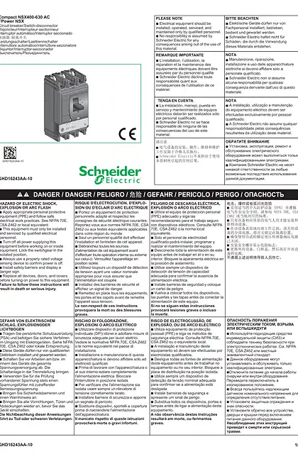 schneider施耐德Circuit breaker_Switch-disconnector NSX400-630 A